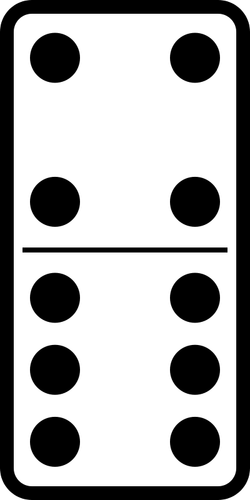 Domino bricka 4-6 vektorbild