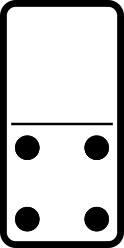 Domino tile 0-4 vector image