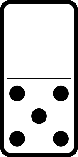 Domino tile 0-5 vector image