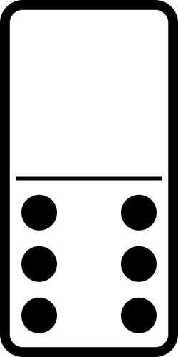 Domino tile 0-6 vector image