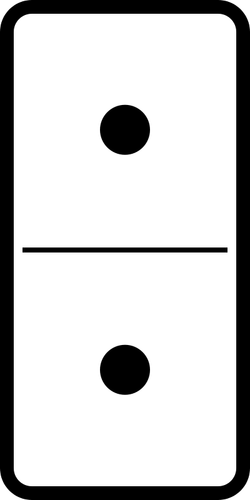 Domino deska dvojitá jeden vektorový obrázek