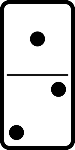 Domino płytki 1-2 wektor clipart