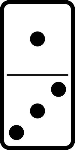 Domino ţiglă imagine de vectorul 1-3