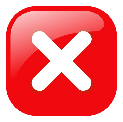 Red round error warning vector icon