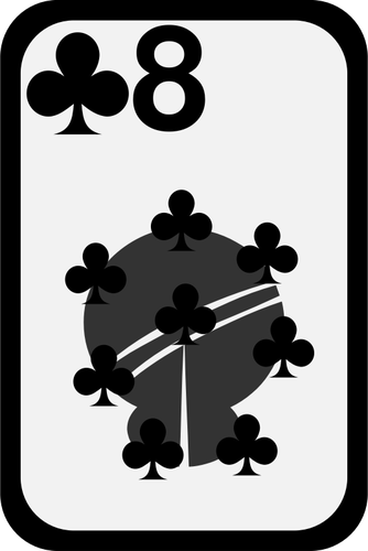 Huit des image vectorielle de Clubs funky carte à jouer
