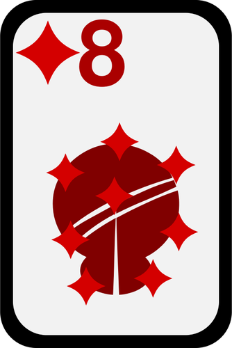 हीरे दिखलाना खेल कार्ड के आठ वेक्टर क्लिप कला