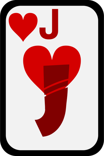 Jack of Hearts funky playing card vector clip art