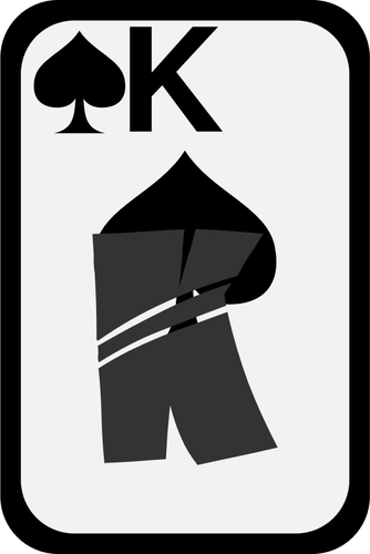 King of Spades funky Spielkarte Vektor-ClipArt