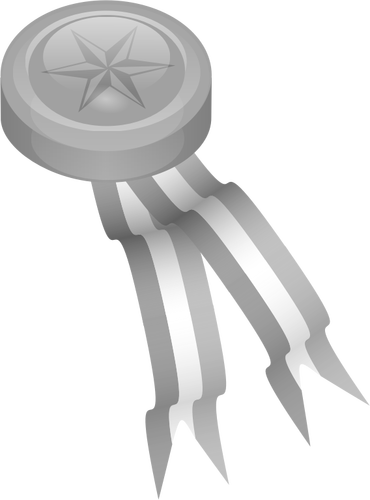 Platinum medallion with ribbons vector illustration graphics