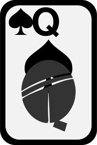 女王的黑桃时髦玩起了纸牌向量剪贴画