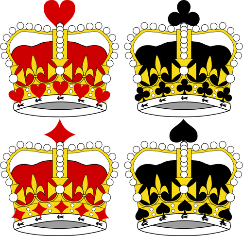 Selección del rey coronas vector illustration