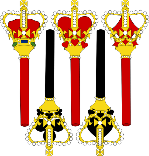 Stylisé Sceptre vector images clipart