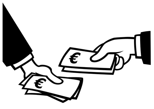 Paying in Euros illustraton