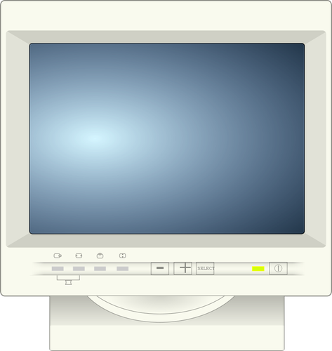 CRT कंप्यूटर मॉनिटर वेक्टर छवि