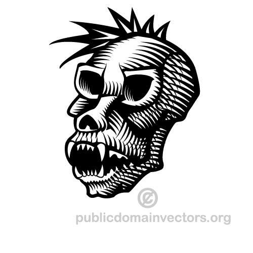 Monkey skull vector graphics