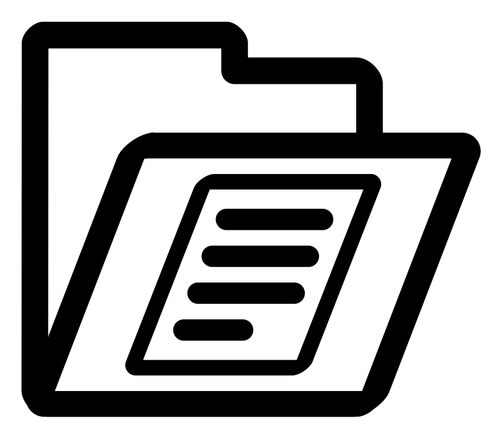 Vector image of monochrome folder