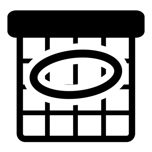 Vektorbild av primära schema svarta och vita ikonen