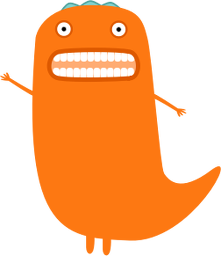 Oranje Monster vectorillustratie