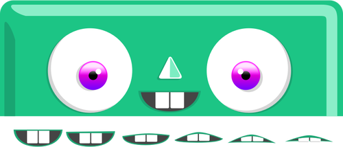 Vektorové ilustrace roztomilé box monstrum charakteru
