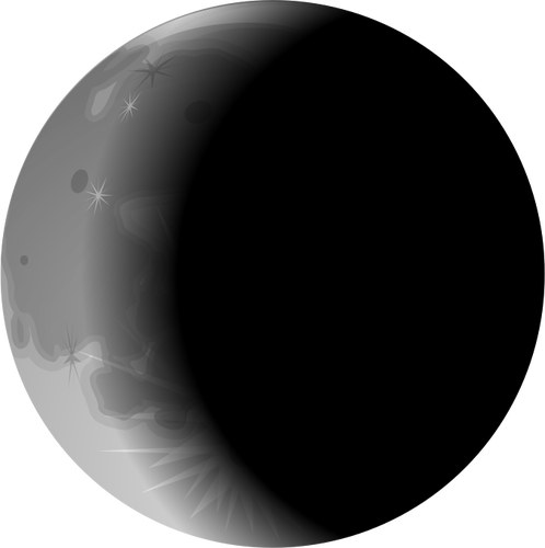 Vektor ClipArt-bilder av vänster moon crescent