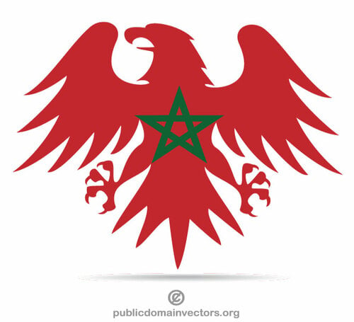 Morocco flag eagle