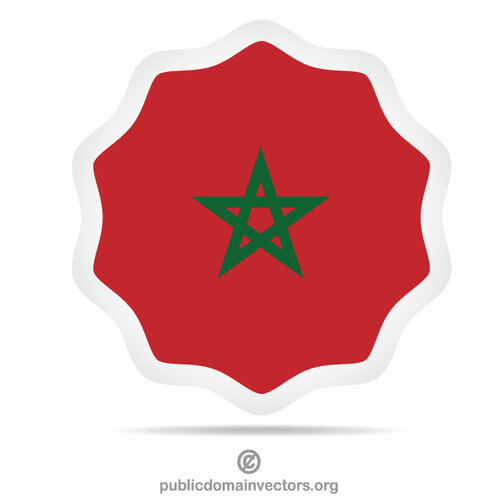 Marokko Flagge Aufkleber ClipArt