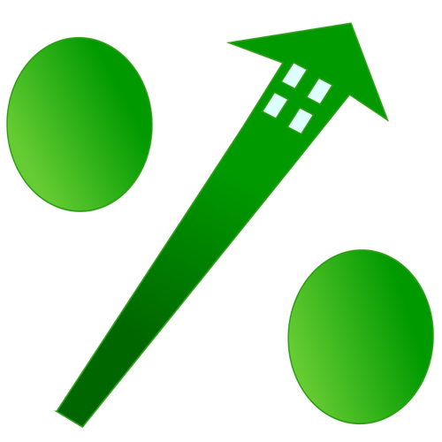 Hypotheekrente vectorafbeeldingen