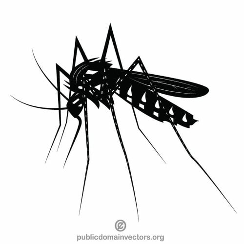 Mosquito klip sztuka czarno-białe