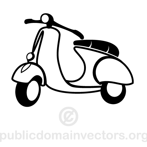 Ciudad pequeña motocicleta vector de la imagen