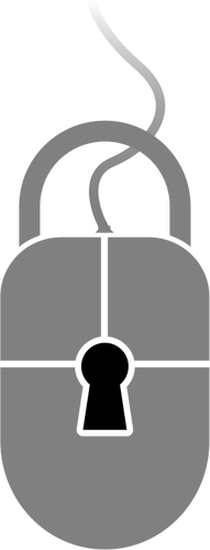 Vector image of mouse with lock