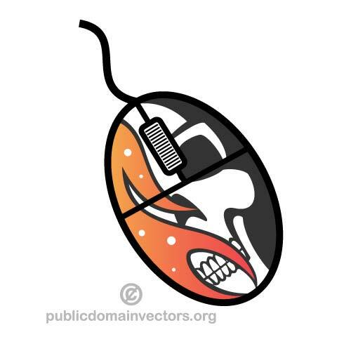 Computer mouse design vector