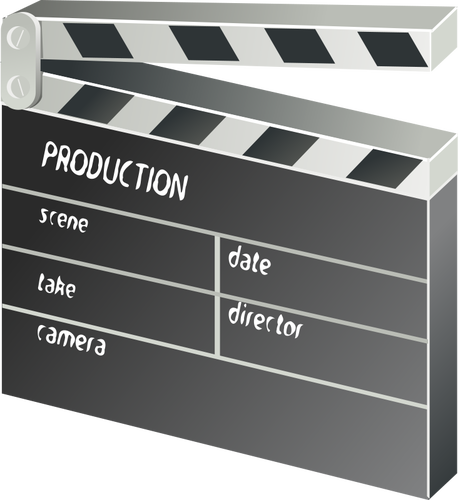 3D clapper board vector image