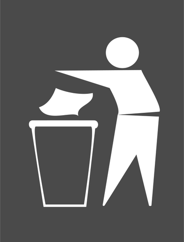 Dispose of rubbish sign vector image
