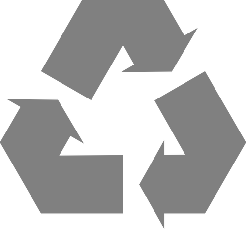 Vector graphics of grey recycle symbol