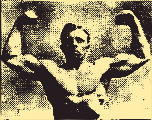 Vector image of a muscular man