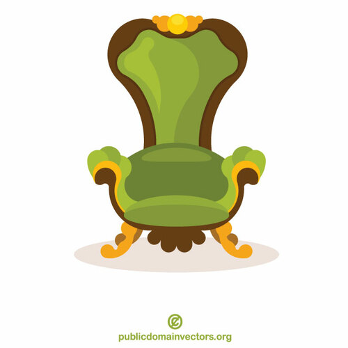 Винтажный зеленый стул