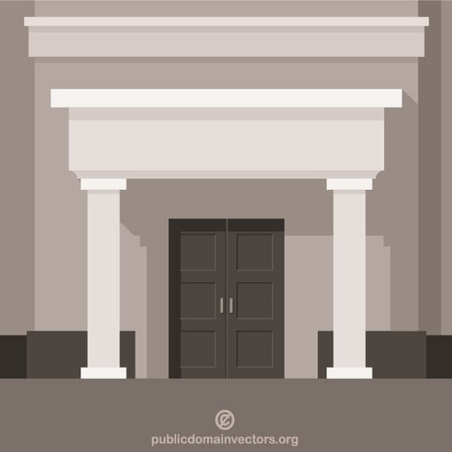 Museum building vector clip art