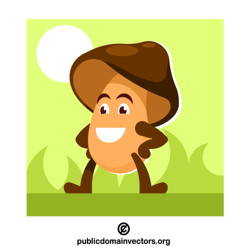 Mushroom cartoon character