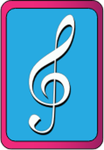 Vector image of music lesson symbol