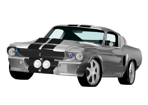 Vector illustration of American muscle car