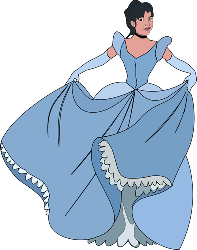 Woman in a ball gown