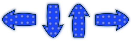 Blue arrows set