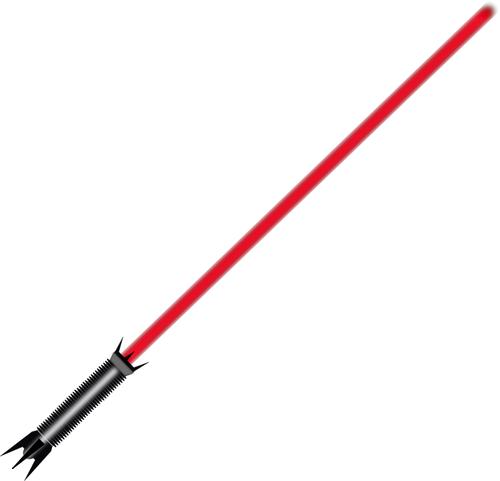 Red light saber vector clipart