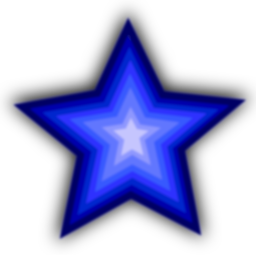 Niebieska gwiazda prosty