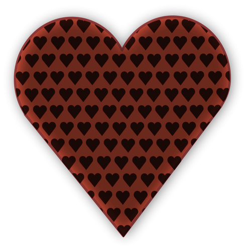 Vector afbeelding van hart op hart