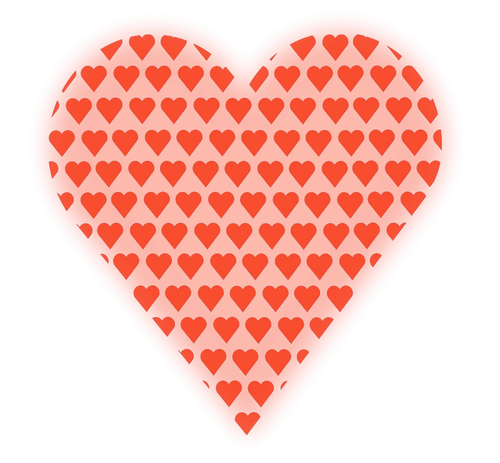 Hart op hart vector illustraties