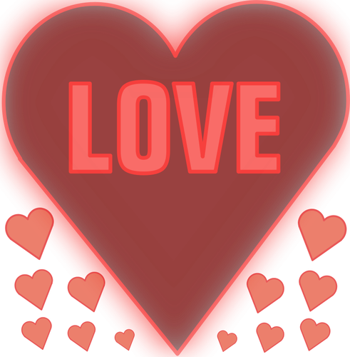 Liefde in een hart vector afbeelding