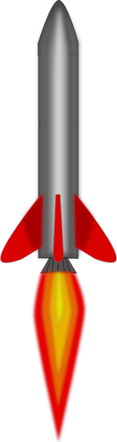 Rocket at take -off vector clip art