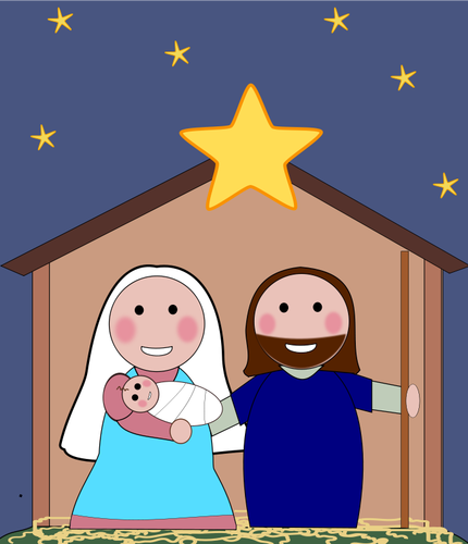 Birth of Jesus Vector Image