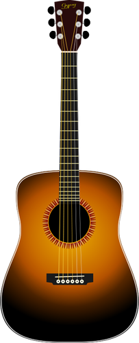 Image vectorielle de guitare acoustique